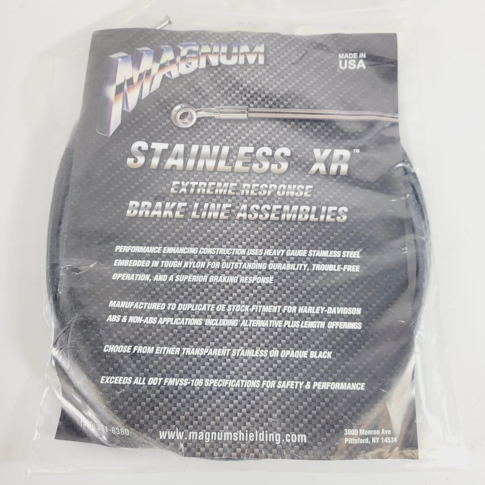 Hydraulic Clutch Line for Magnum XR (OE Black, Chrome Fittings, 68")