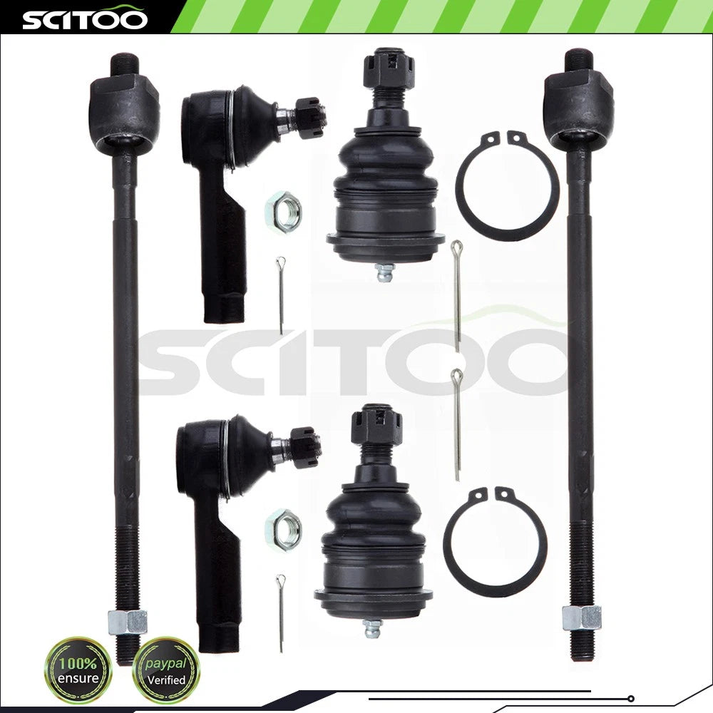 Set of 6 Tie Rod End Ball Joints for Infiniti I30 (1996–1999) & Nissan Maxima (1995–1999)