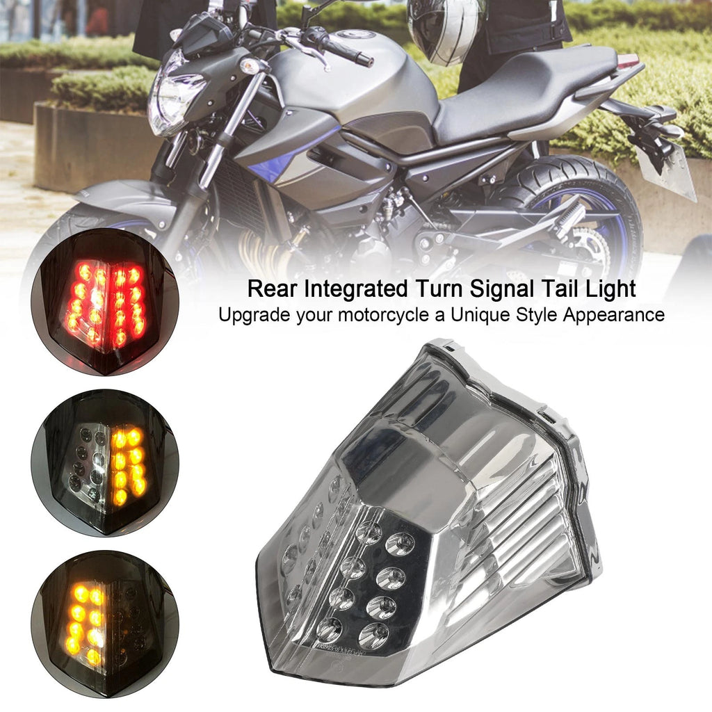 Turn Signal Tail Light for Yamaha Diversion 600 XJ6 FZ6 (2009–2017) Black