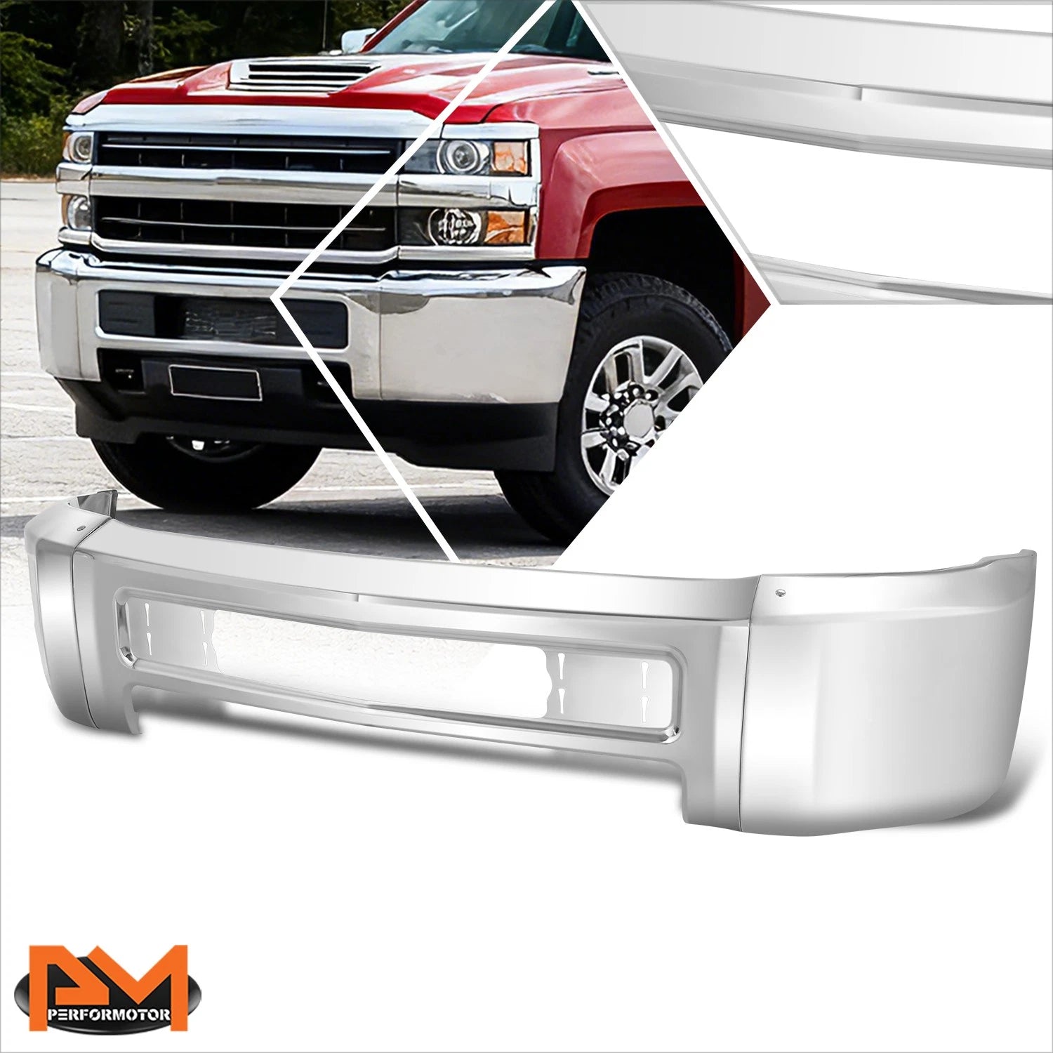 Front Steel Bumper Face Bar Chrome for Chevrolet Silverado 2500 3500 HD (2015–2019)