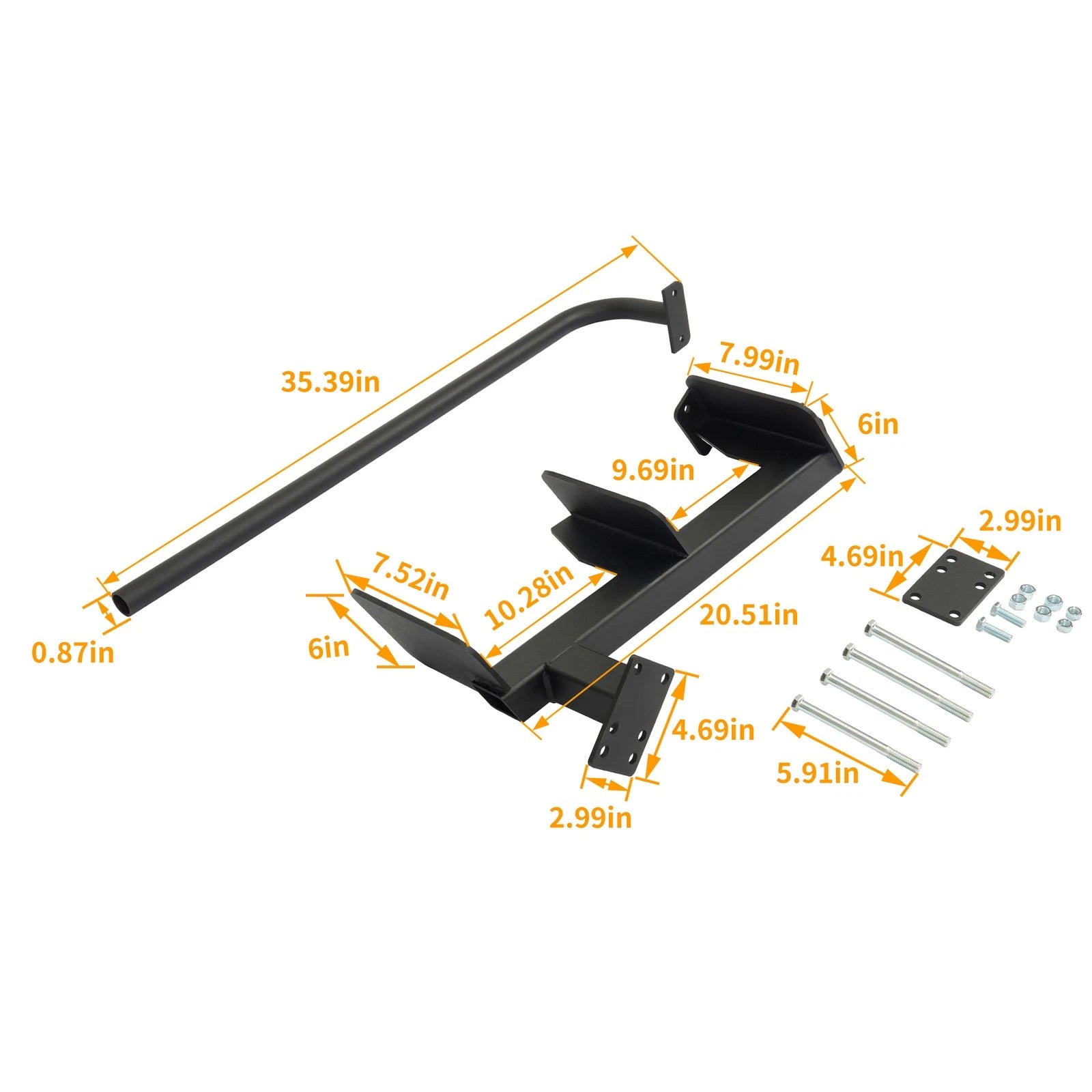 3-Step Ladder with Handle for Universal Boat Trailer