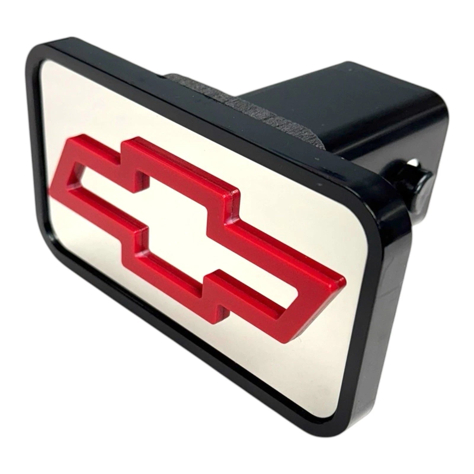 Tow Hitch Cover Mirror Finish with Red Bowtie Emblem for 2 Inch Receiver