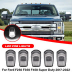 5X White LED Cab Roof Marker Light for Ford F-250/350/450/550 (2017–2022)