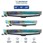 Set of 3 Michelin Optimum+ Ceramic Beam Wiper Blades for Ford (1994–1997)