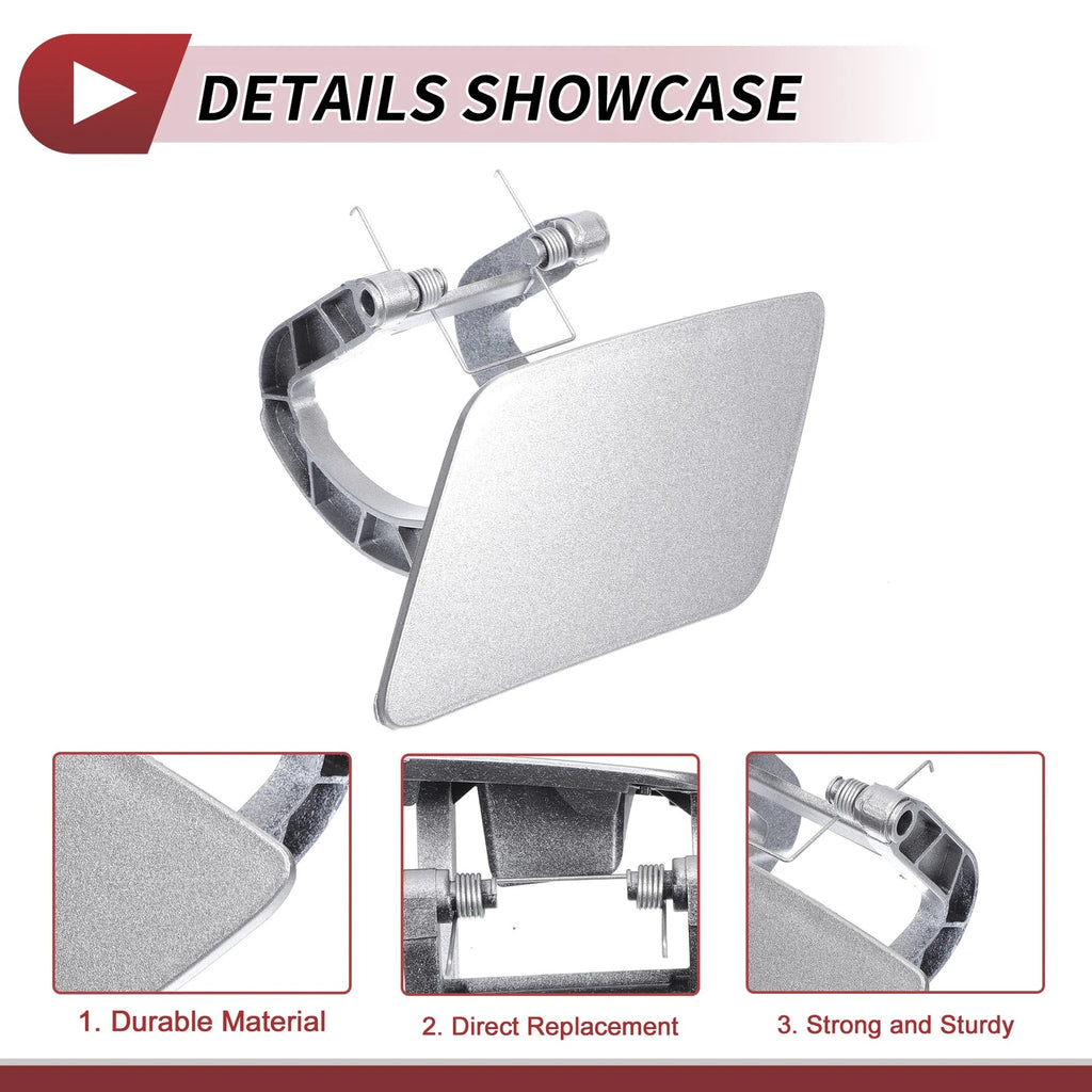Front Left Washer Nozzle Cover Cap for Mercedes-Benz S350 (2012–2013) Silver Tone