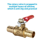 In-Line Fuel Tap Brass 8mm 5/16" for Motorcycle Tractor Quad Lawn