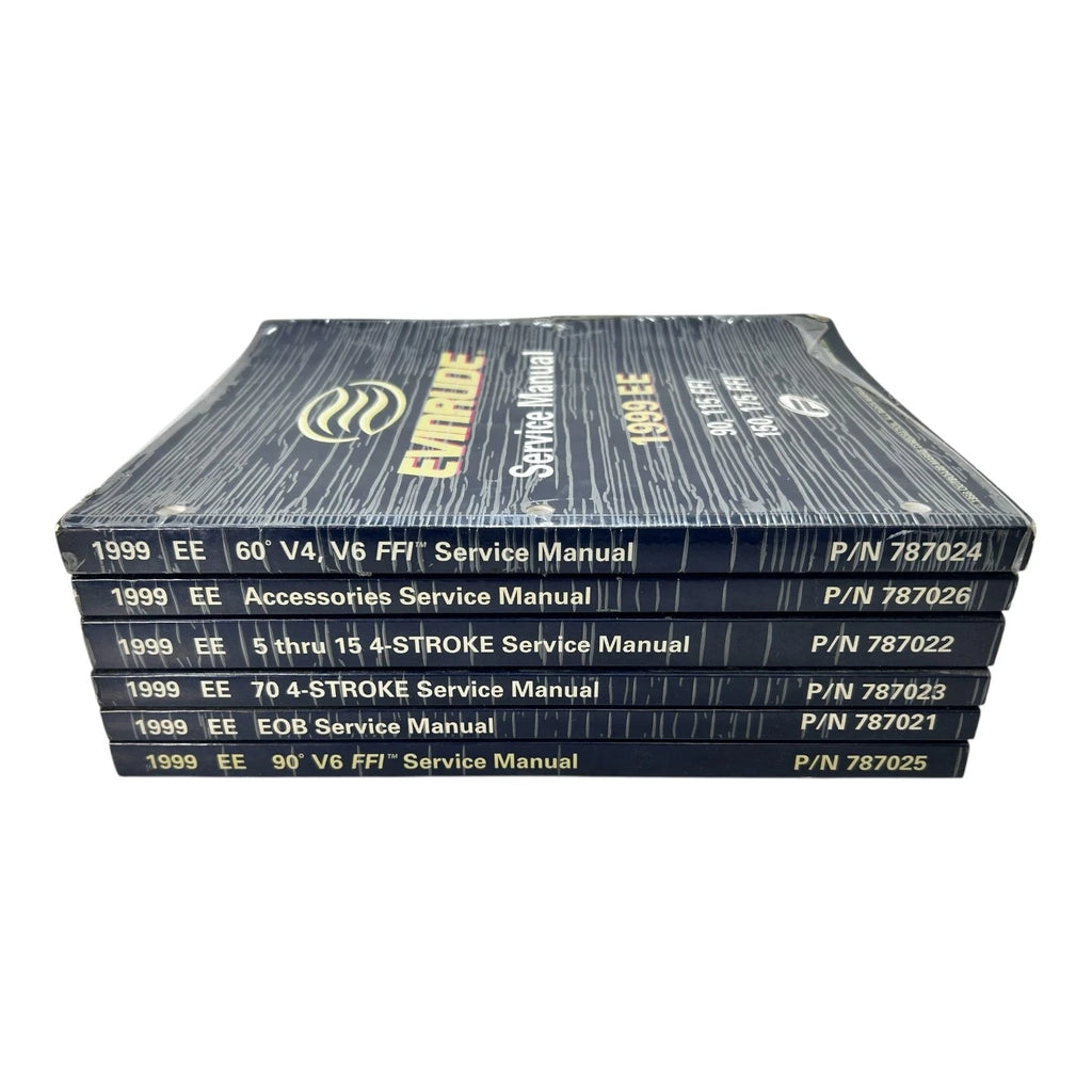 Set of 6 Evinrude 787019 Marine Service Manuals (1999)