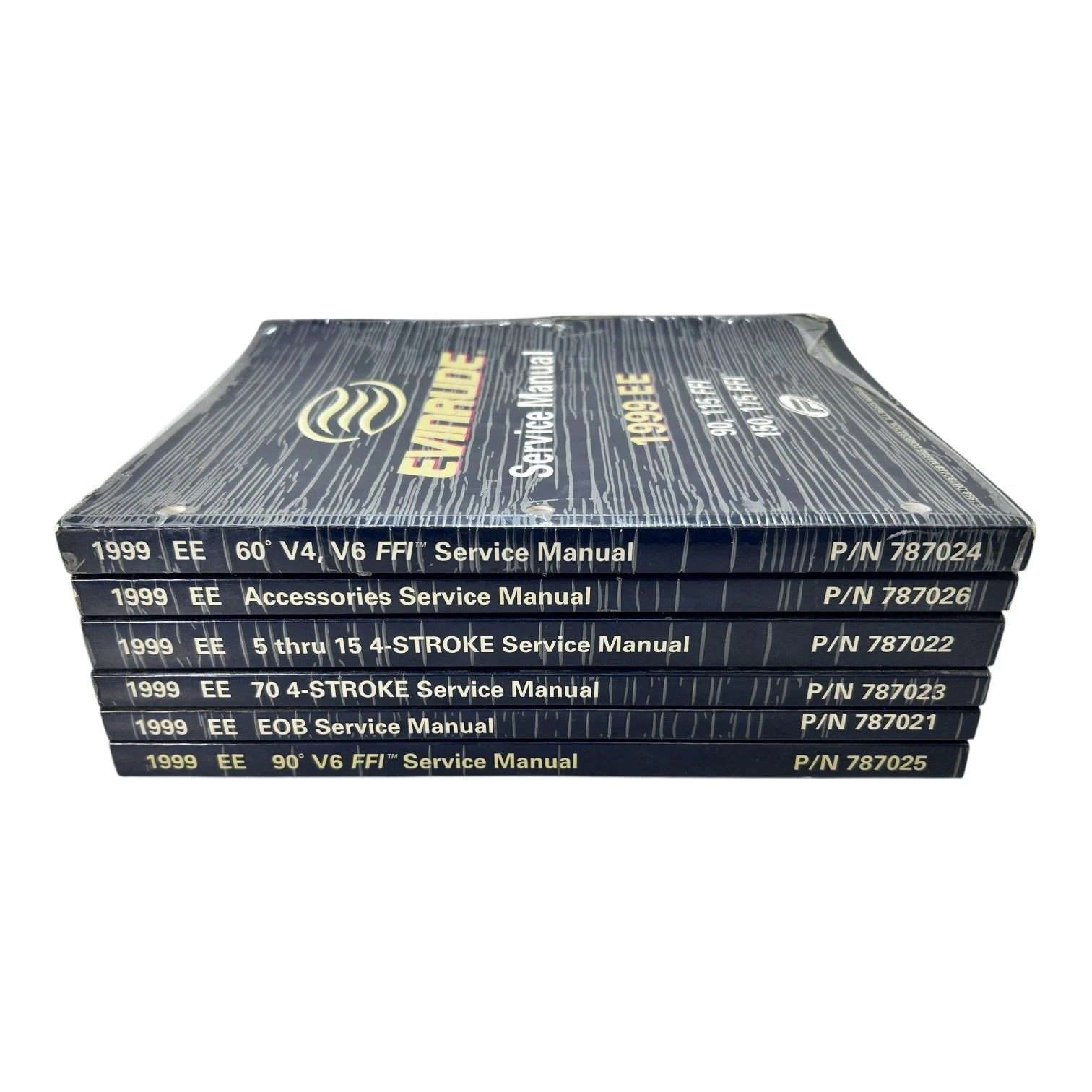 Set of 6 Evinrude 787019 Marine Service Manuals (1999)