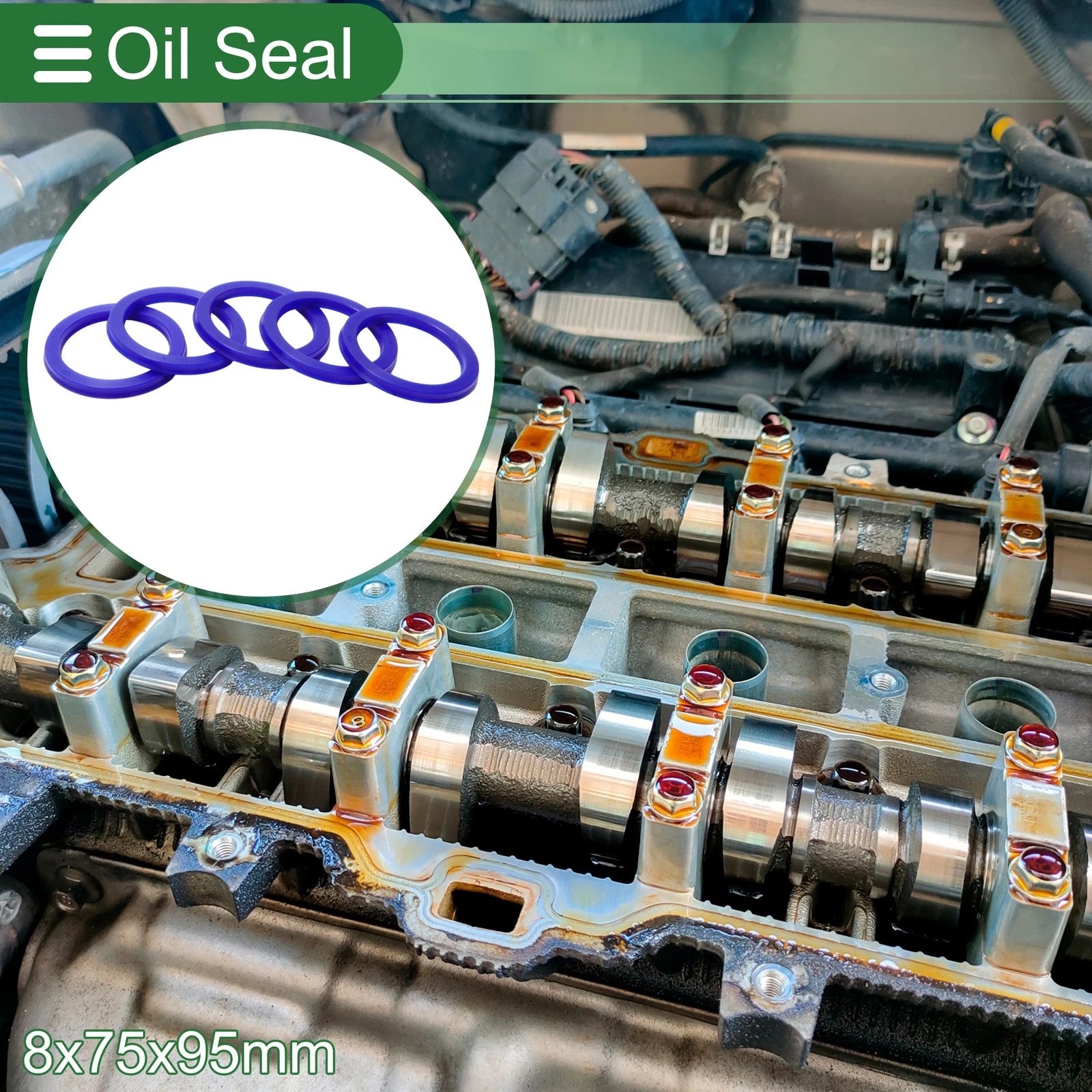 Set of 5 Oil Seal Rotary Shaft Seal 75x95x8mm for Various Models 