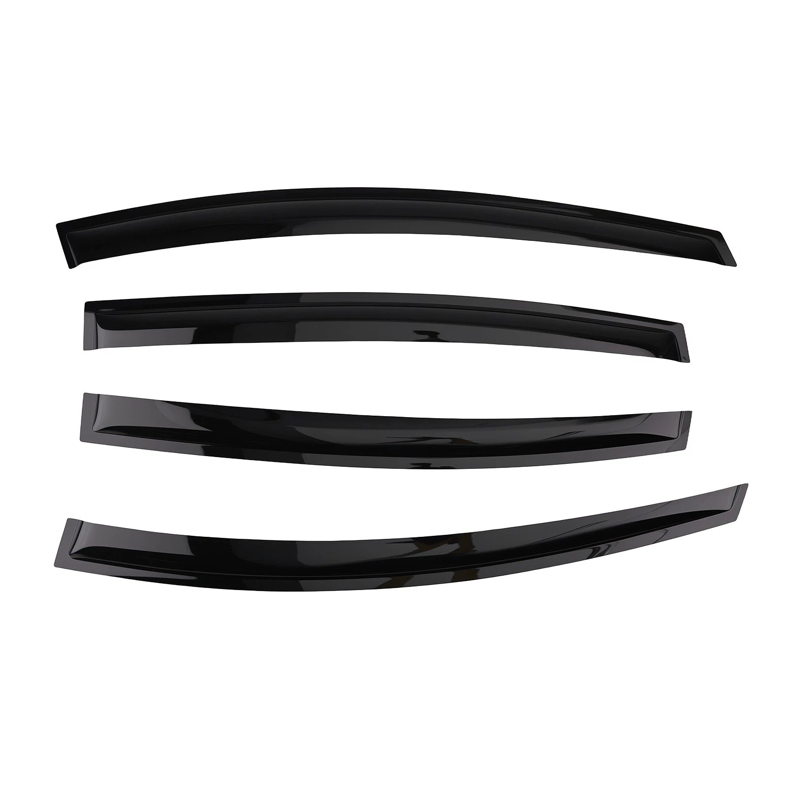 Set of 4 Rain Guards Window Visors for Toyota 4Runner (2010–2024) Black