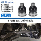 2 x Front Lower Ball Joints for Chevrolet City Express (2015-2018)
