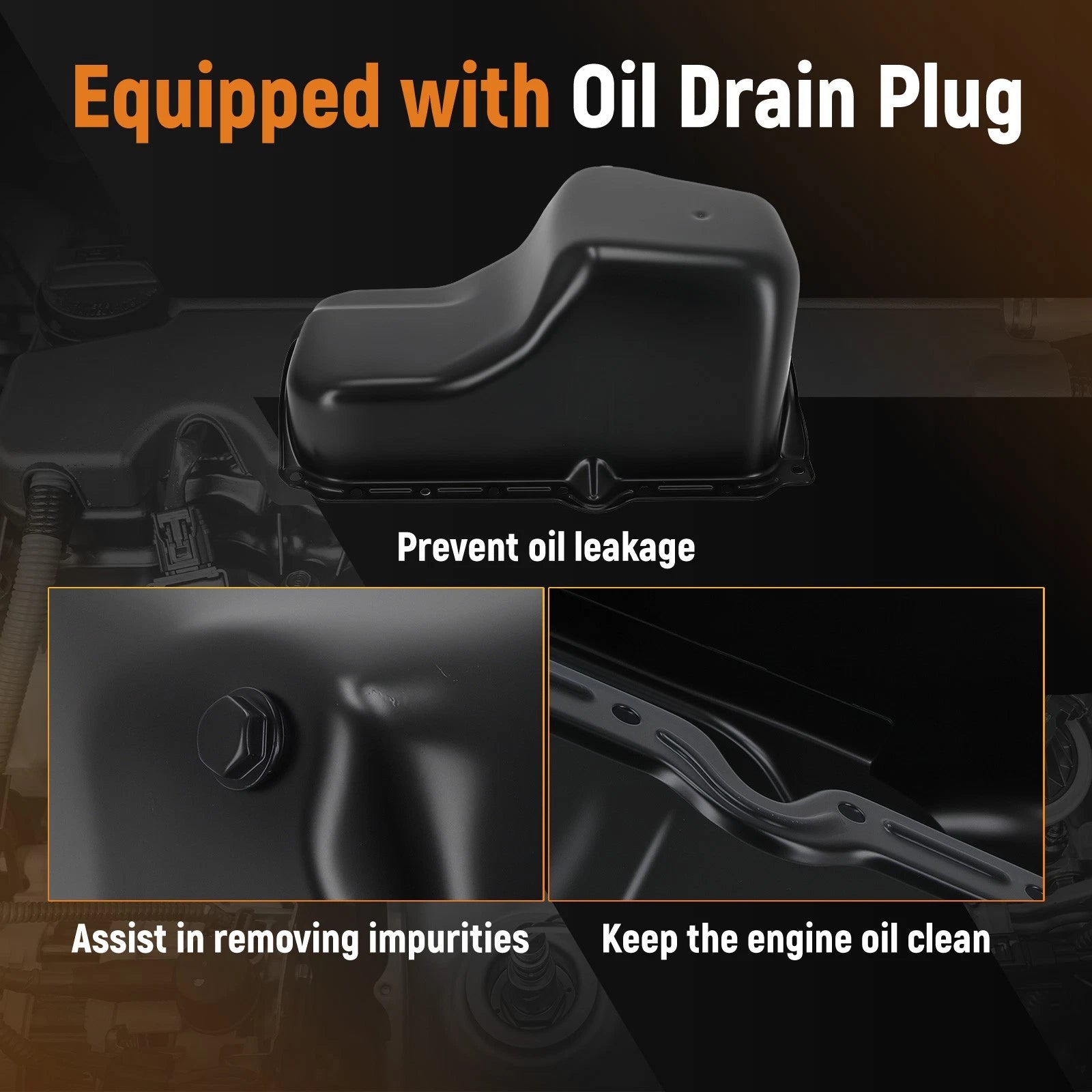 Engine Oil Pan for GMC G3500/P3500 4.3L (1986-1995)