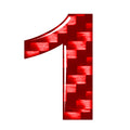 Car Badge Emblem Number Sign Decal Sticker for (Carbon Red)