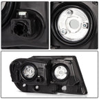 Headlight Assembly Set of 2 for Jeep Grand Cherokee (1999–2004) Black Housing