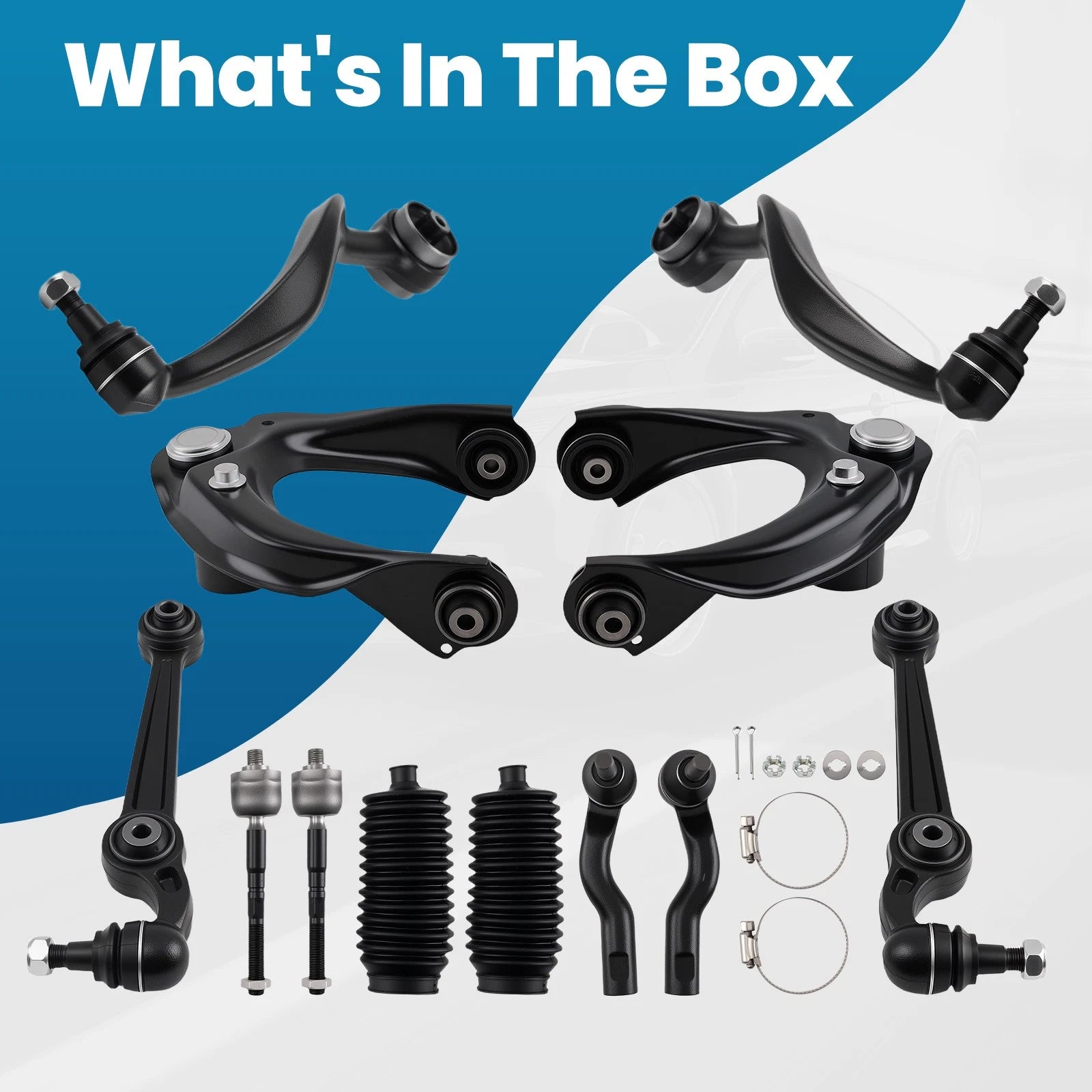 12pc Front Lower Control Arms Ball Joints Sway Bars for Ford Fusion (2010–2012)