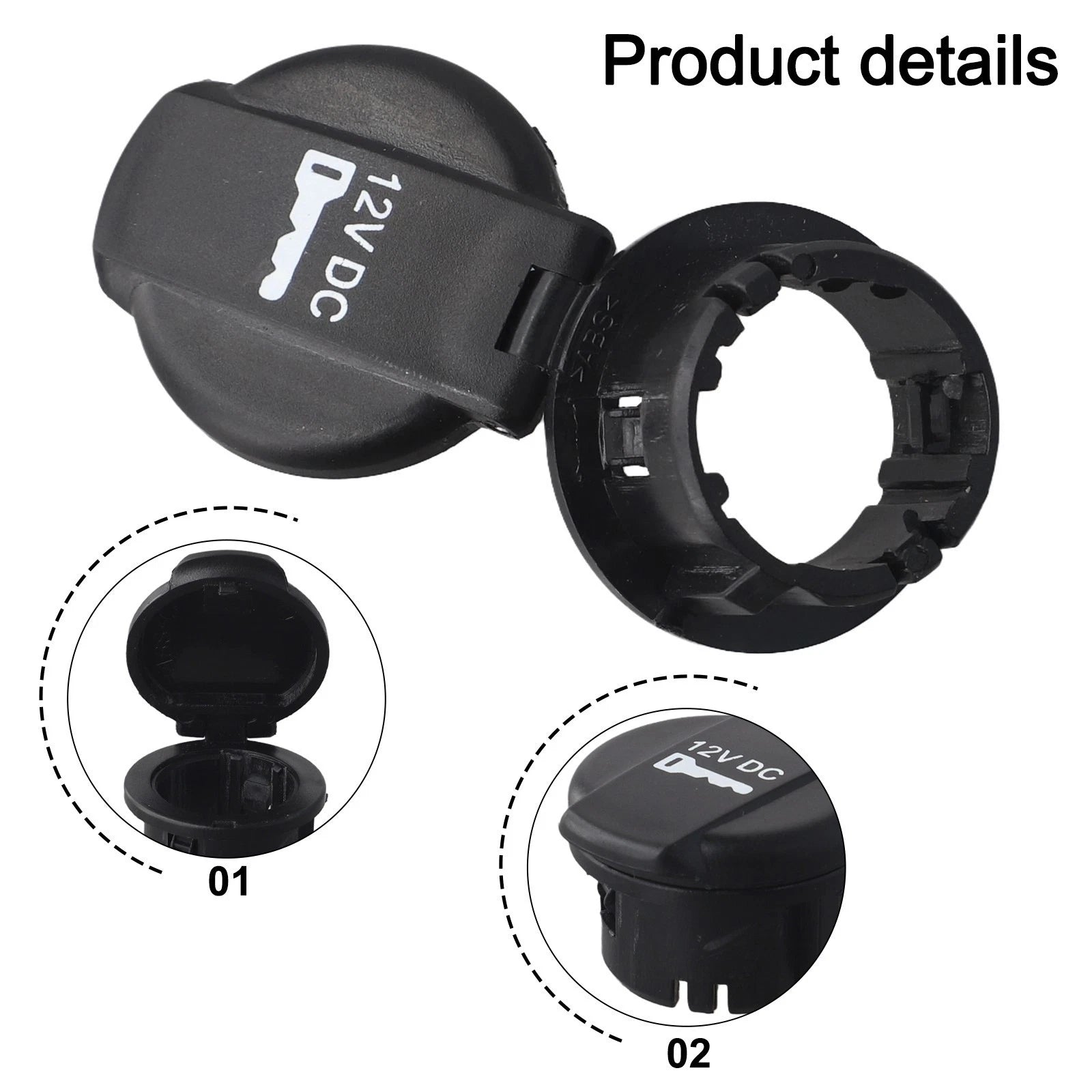 12V Power Outlet Cap Cover for Jeep Wrangler & Ram Truck