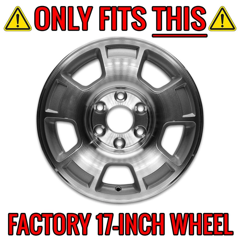 Wheel Skins Chrome 17 Inch Replacement for 2007–2013 Chevy Avalanche