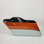 Left Saddlebag for Harley FLHTK Electra Ultra Glide (2014) Amber Whiskey/Silver