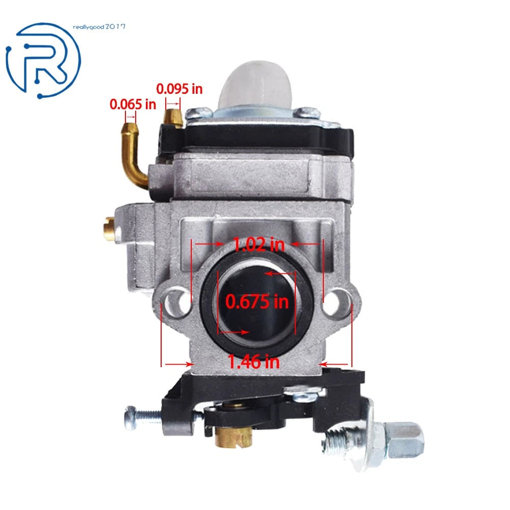 Carburetor with Gasket for Powermate PCV43 Tiller (Gas 2 Cycle 43cc)