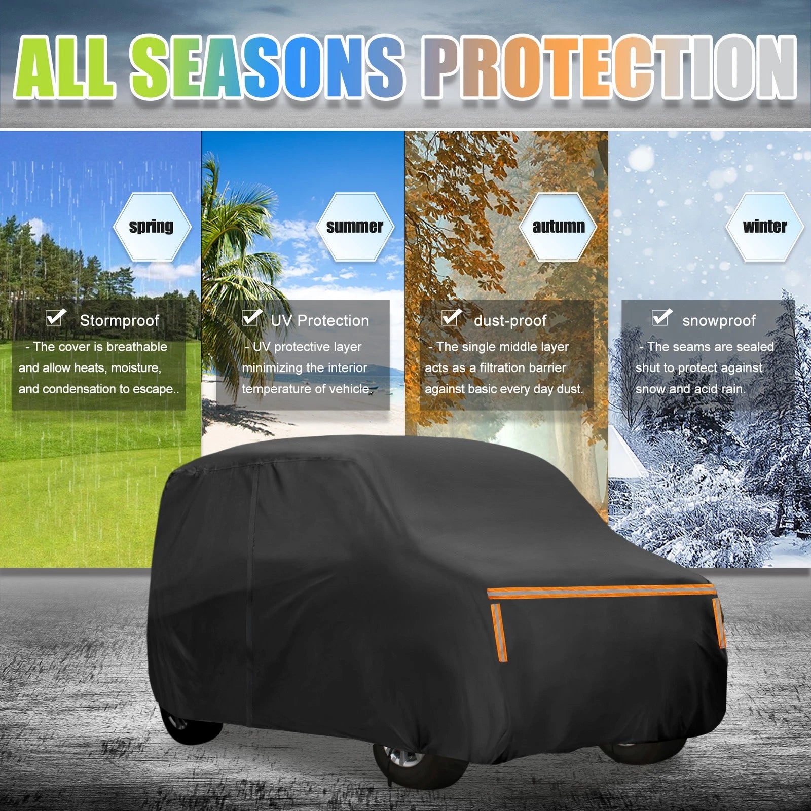 Set of 1 Car Cover for Nissan Sakura Dayz (2020–2023) Waterproof Black