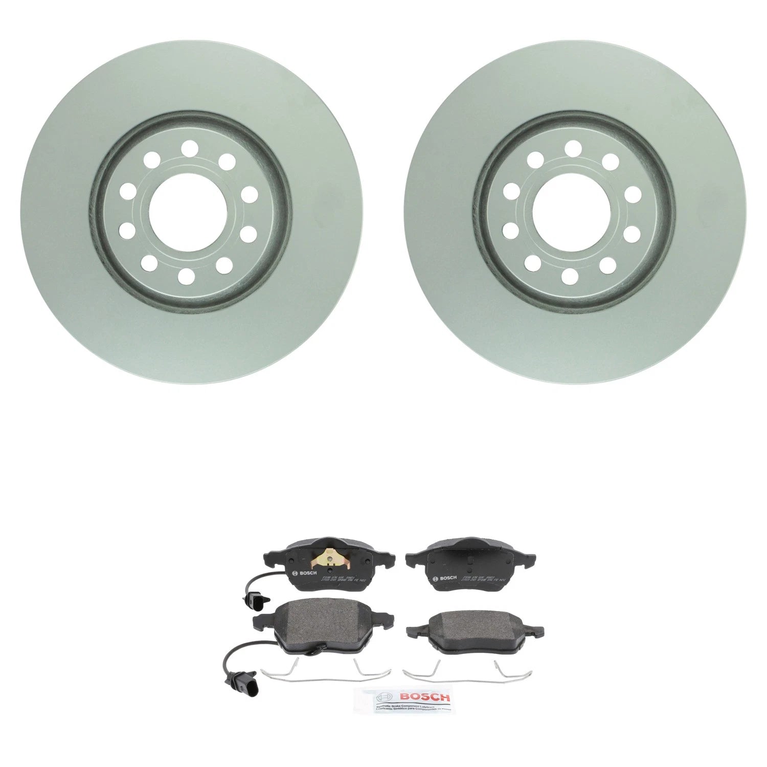 Set of 2 Bosch 312mm Quietcast Disc Brake Rotors for Audi A4 A6 Quattro