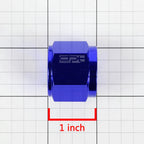 10AN Blue Aluminum/Steel Hard Line Tubing Sleeve Nut Flare Fitting
