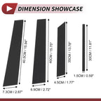 8 Pcs Door Pillar Window Trim for Kia Stonic (2018–2022) Black