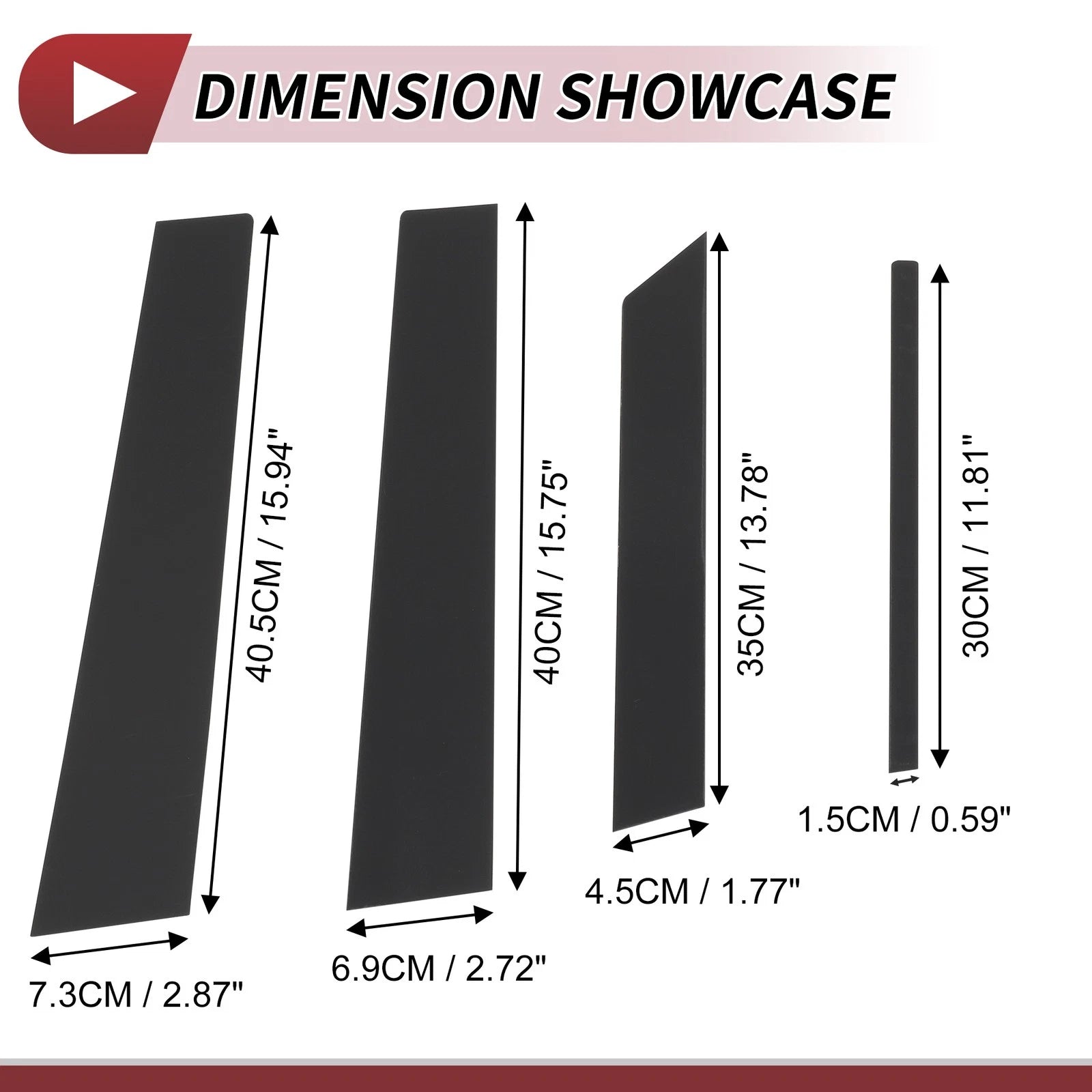8 Pcs Door Pillar Window Trim for Kia Stonic (2018–2022) Black