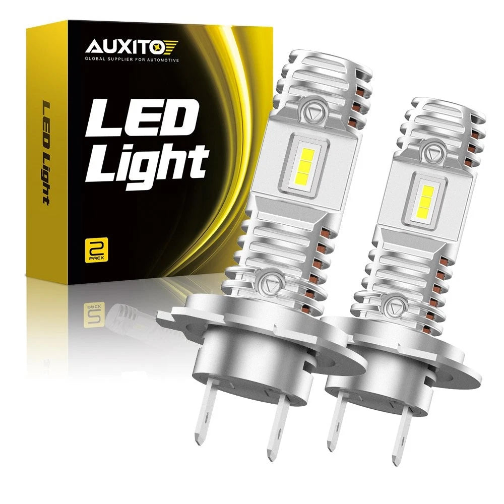 H7 LED Headlight Bulbs Kit for High/Low Beam (50000LM, 6000K)