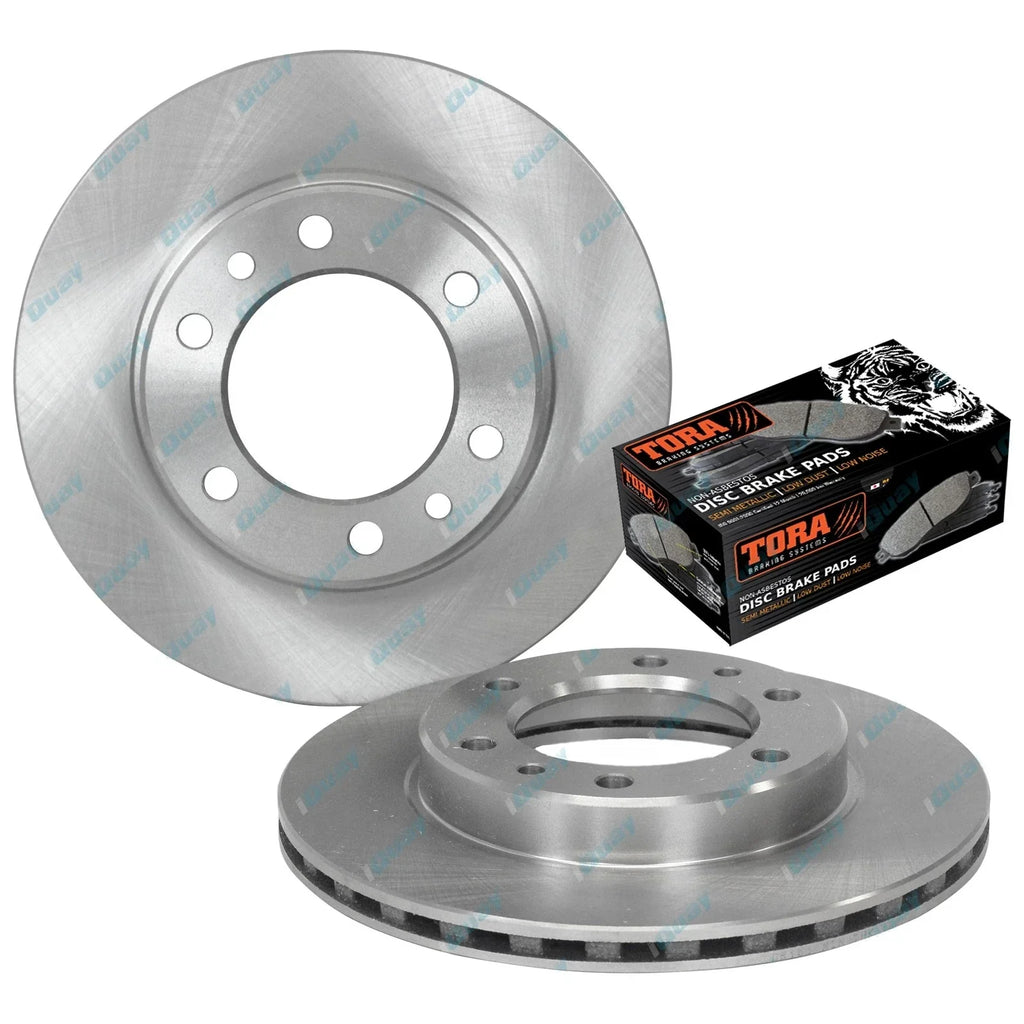 Front Disc Rotors + Brake Pads Kit for BJ73 BJ74 FJ70 FJ73 70 Series (1984-1992)