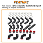 12Pcs Turbo 2.5" Aluminum Intercooler Piping Kit for Universal Fit