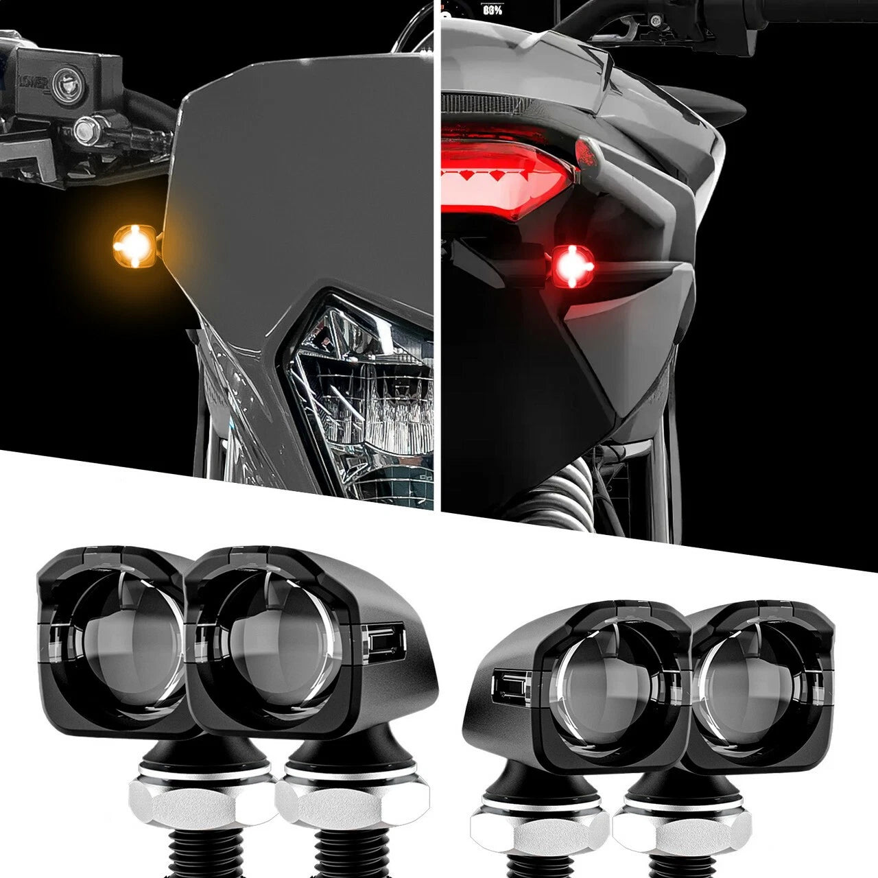 LED Turn Signal Kit for Mini (Front & Rear, Amber/Red)