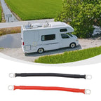 Cable 19cm 12v Battery Connector Cable 100A Wire & Lugs Red/Black for Power