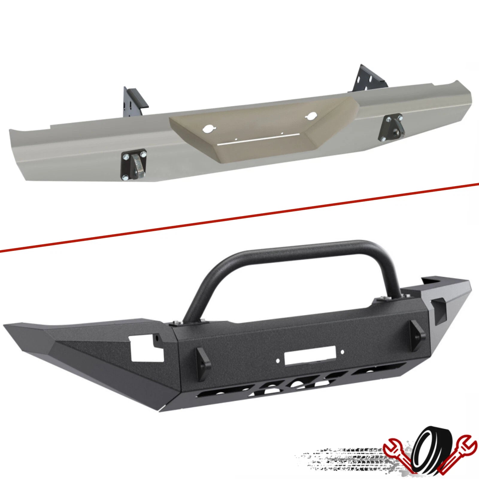 Bumper Assembly with Bull Bar for Dodge Dakota Durango (1997–2004)