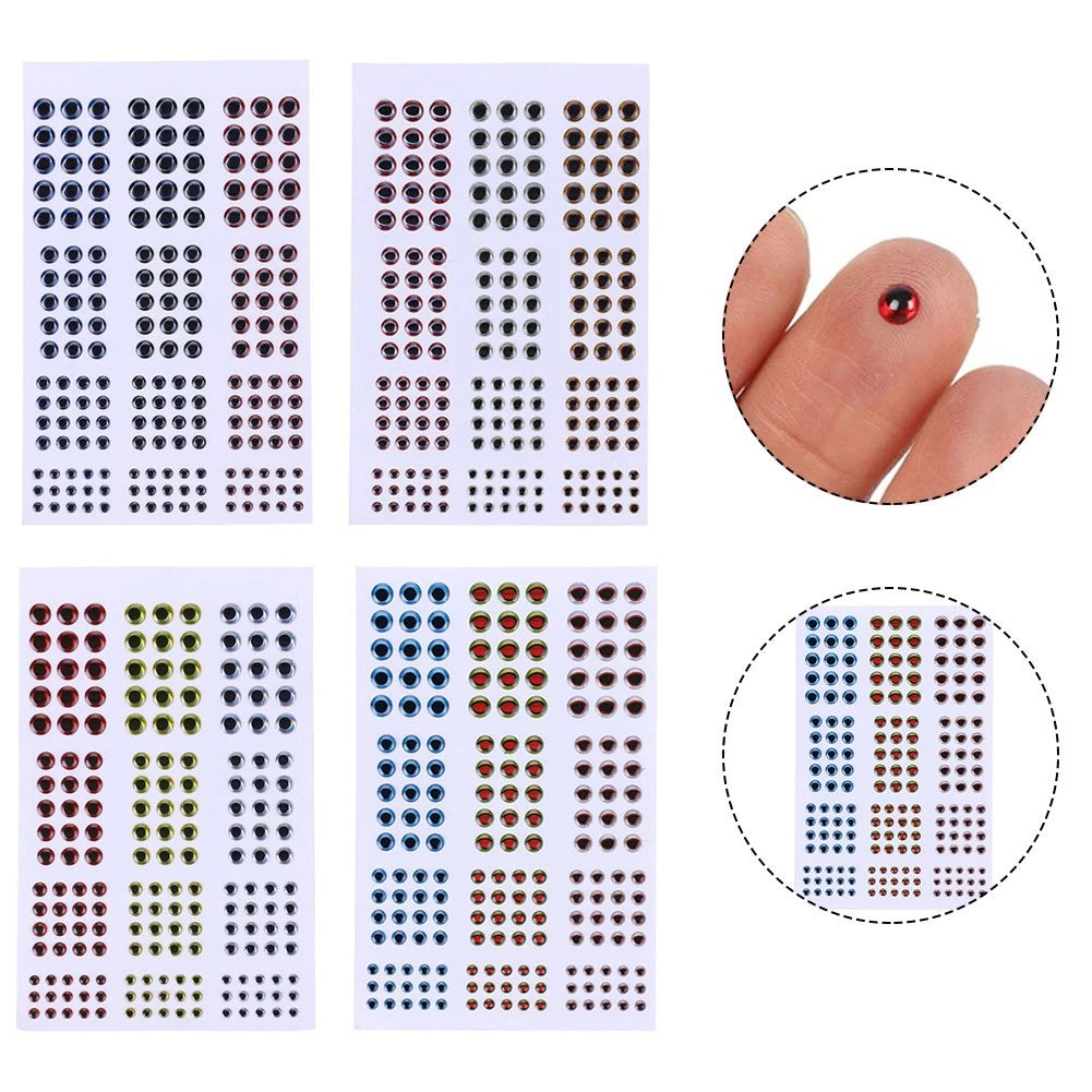 Set of 4 Lure Eyes 3mm 4mm 5mm 6mm for Fishing Bait