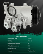 AC Compressor for Subaru Legacy Outback 3.6L (2010–2016)