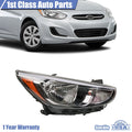Headlight for Hyundai Accent (2015–2017) Right Passenger with Bulb