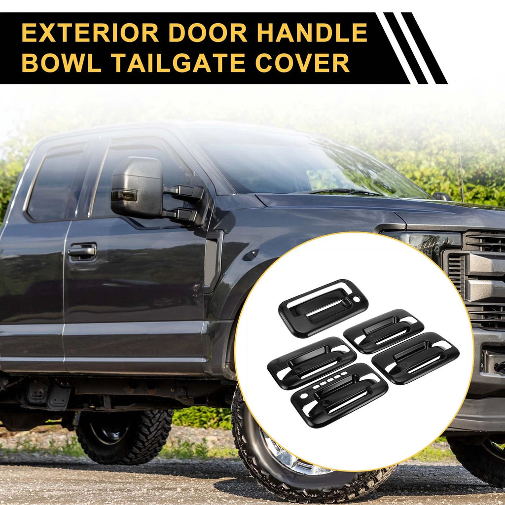 Set of 4 Exterior Door Handle Covers for Ford F-150 (2004–2014) Black