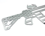 Laser Cut American Flag Emblem Decal for AR15 Rifle Polished Stainless Steel