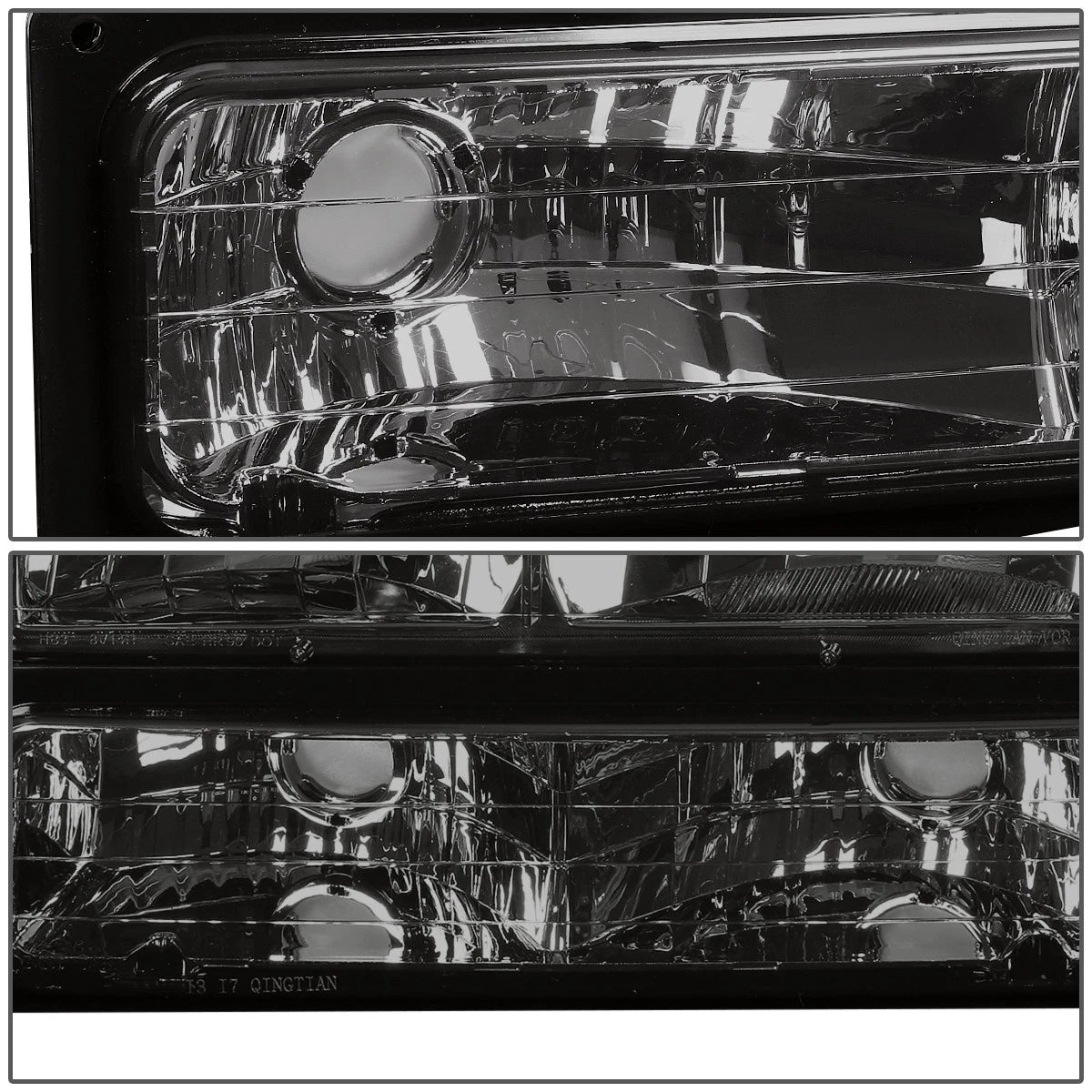 Smoked Headlights + Amber Corner Lamps for GMC C10 C/K Pickup (1994–2000)