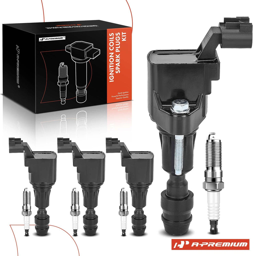 Set of 4 Ignition Coils & 4 Iridium Spark Plugs for Chevy Equinox (2010–2017)