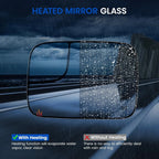 Driver Left Heated Mirror Glass for Dodge Ram 1500 (2005–2008) & Ram 3500 (2007–2009)