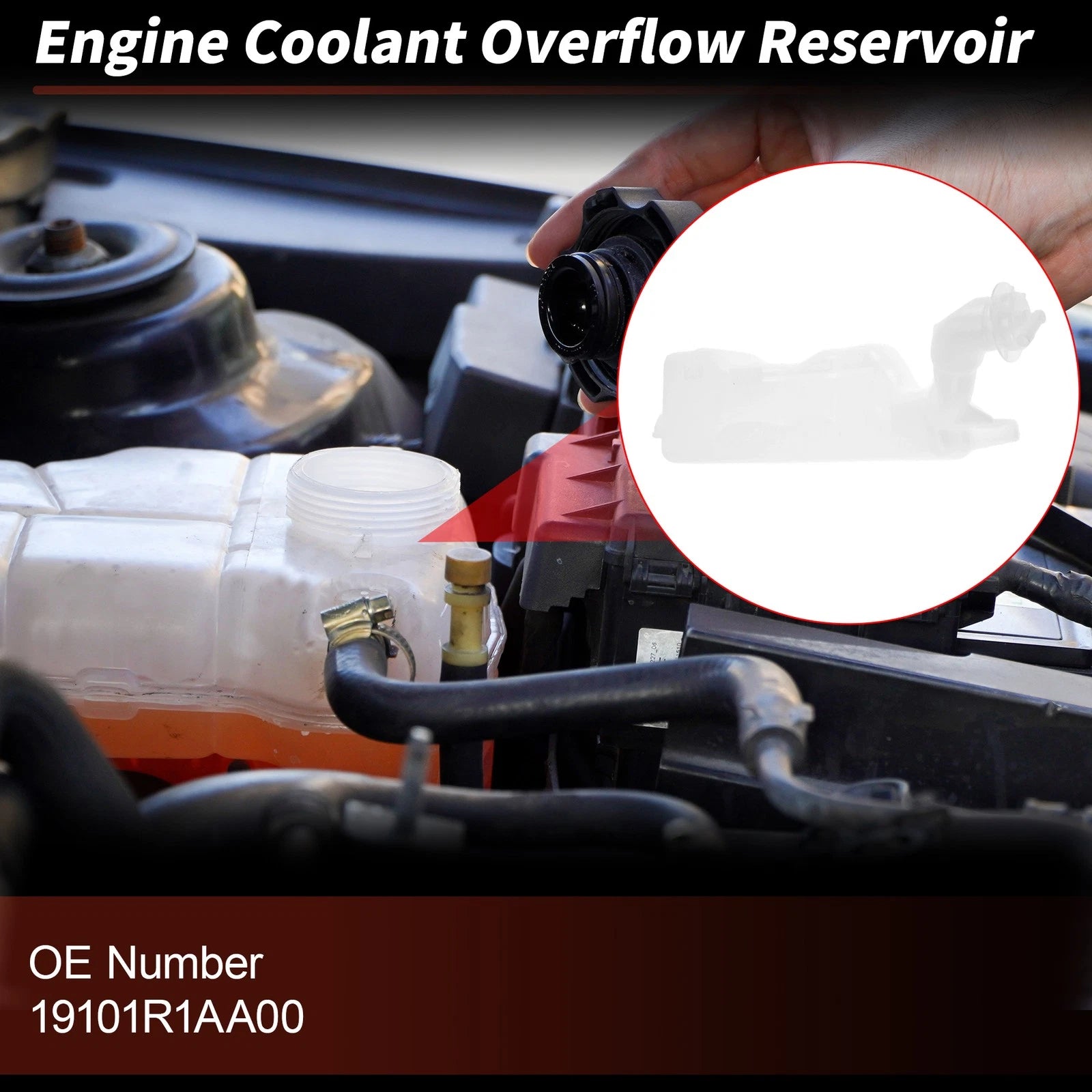 Coolant Expansion Reservoir Tank for Honda Civic (2012–2015) 19101R1AA00