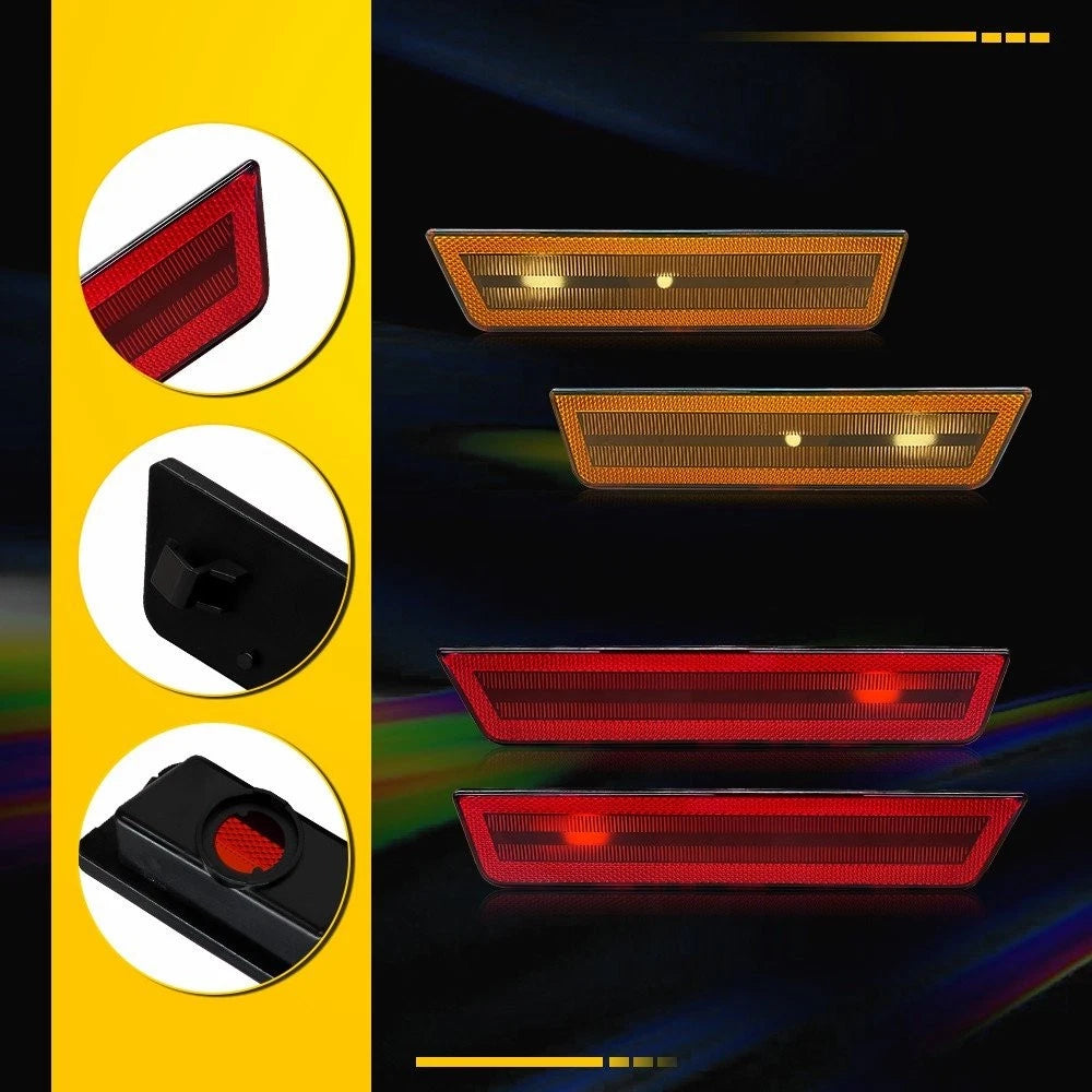 Front & Rear Side Marker Light Housing for Dodge Challenger/Charger (2008–2014)