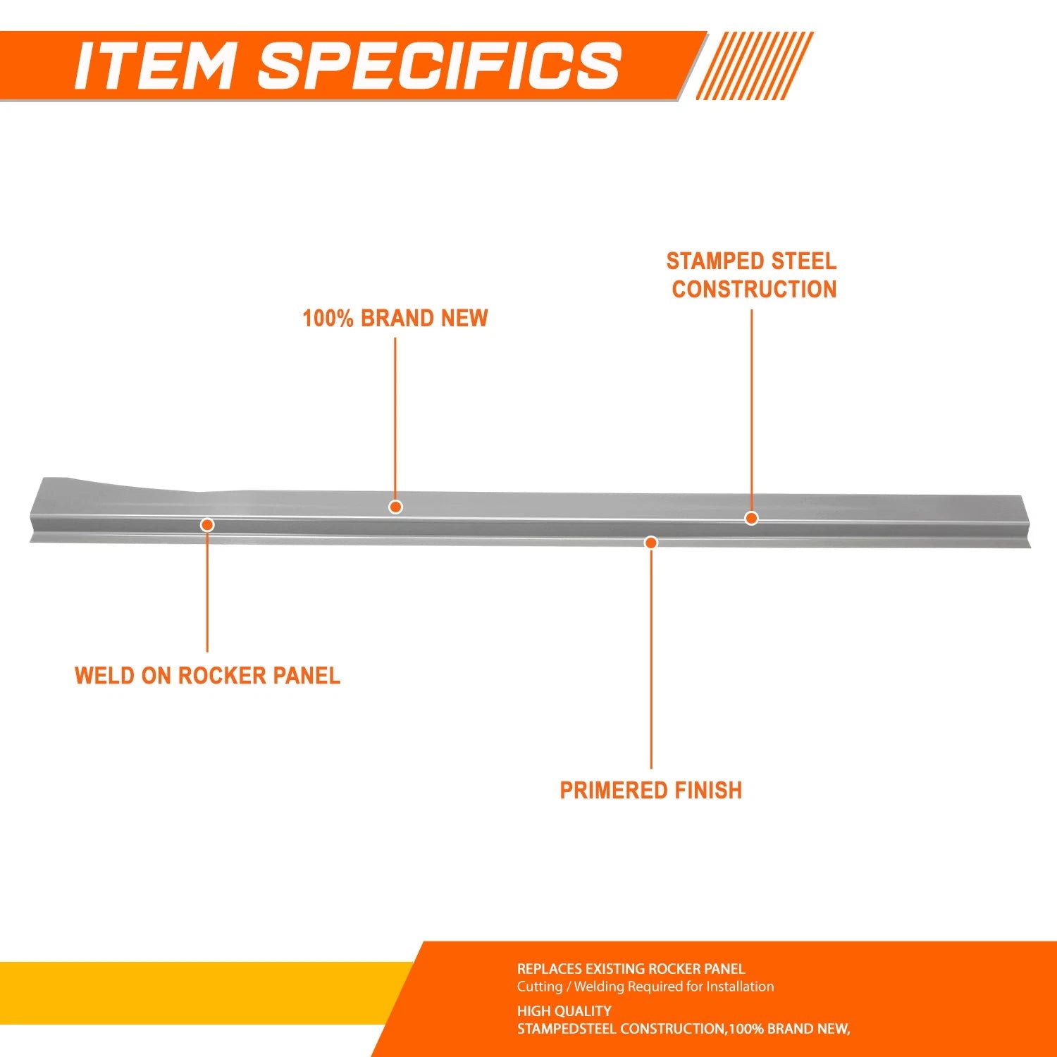 Slip On Outer Rocker Panels for Dodge Ram 1500 2500 3500 (2009–2018)