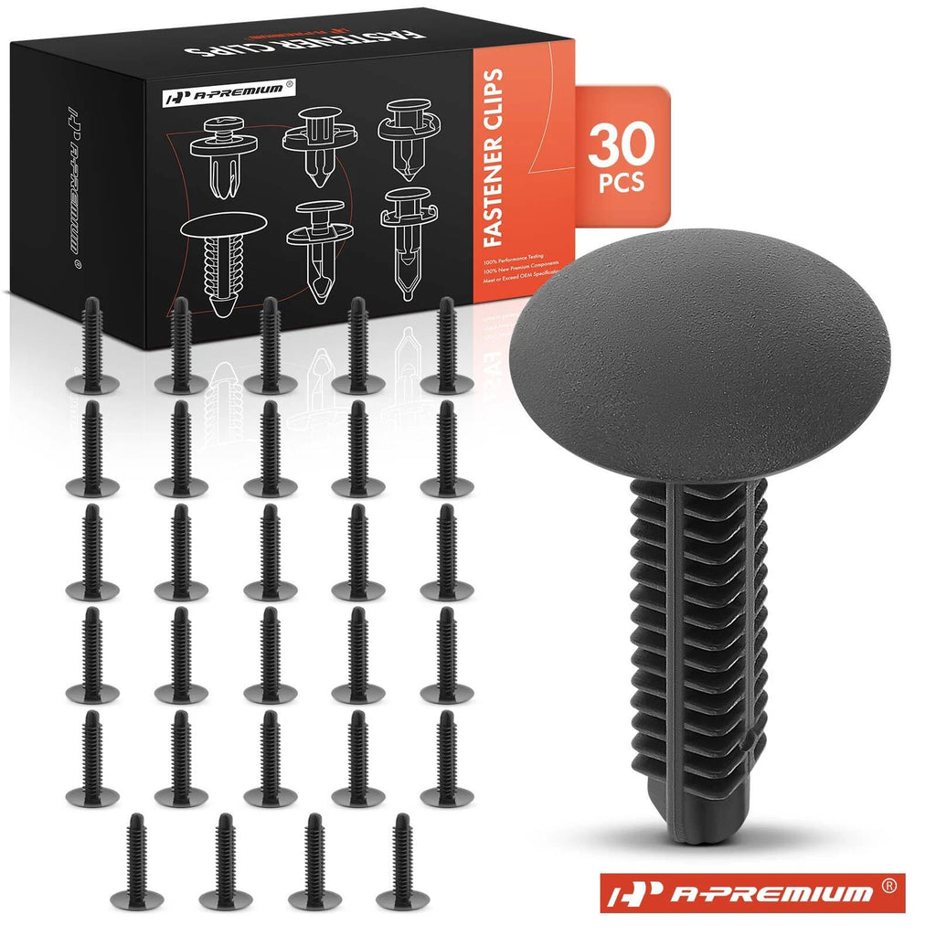 30Pcs 27mm Black Nylon Trunk Trim Retainer Clips for Honda Acura
