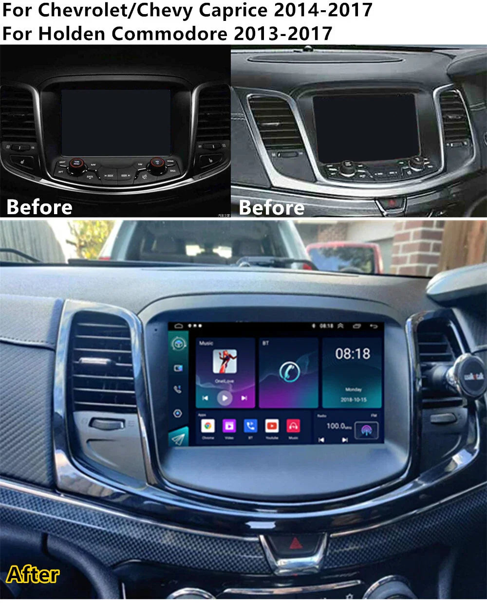 9'' Wireless Carplay Head Unit Navigation for Holden Commodore (2013-2017)