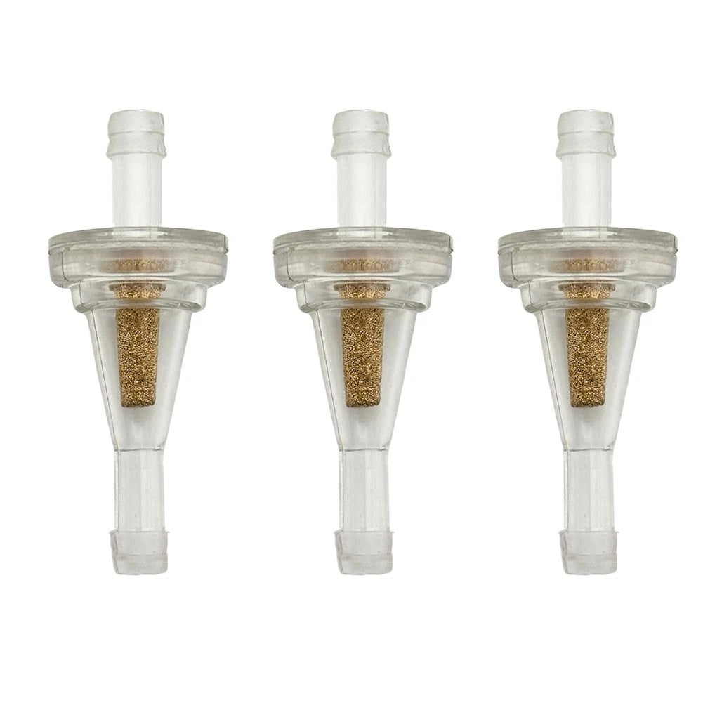 3pcs 6mm Inline Fuel Filter Kit with 8 Clamps for ATV Motorcycle (Fits Various)