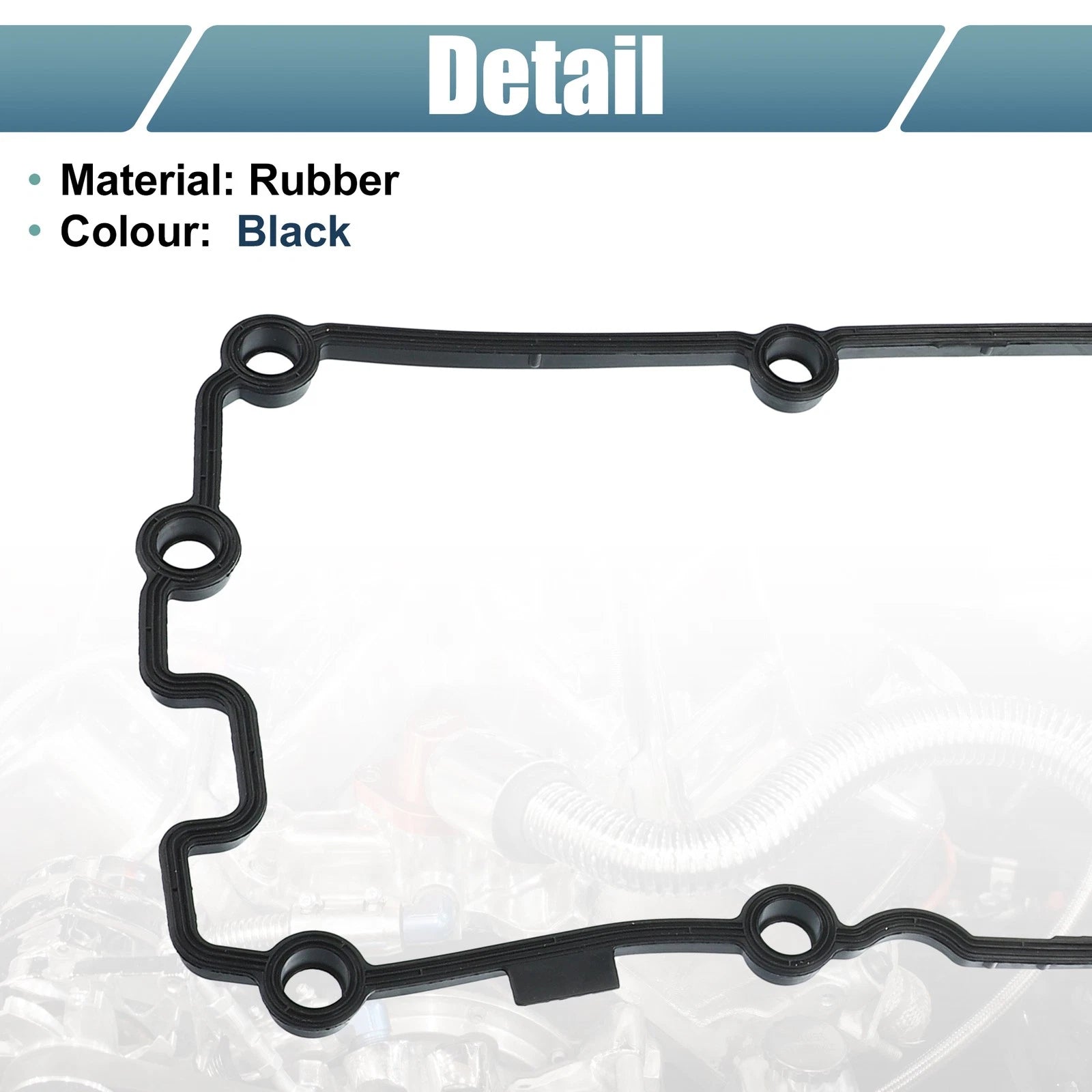 Valve Cover Gasket 059103483M for Audi Q7 3.0L TDI V6 (2007–2015) Rubber Black