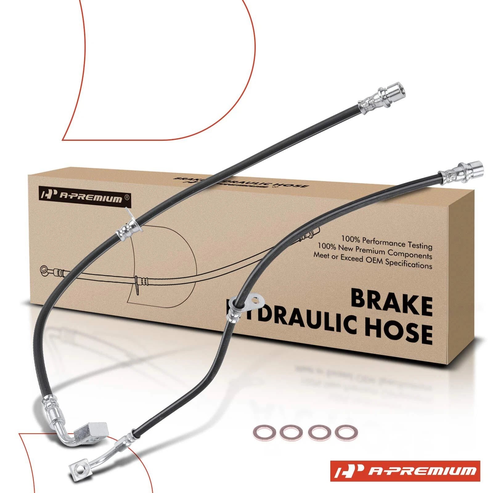 2X Front Brake Hydraulic Hose for Chevrolet Camaro (2012â2015)